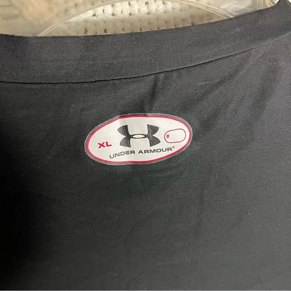 UNDER ARMOUR Black Stretch T-Shirt Top Sz‎ XL Activewear